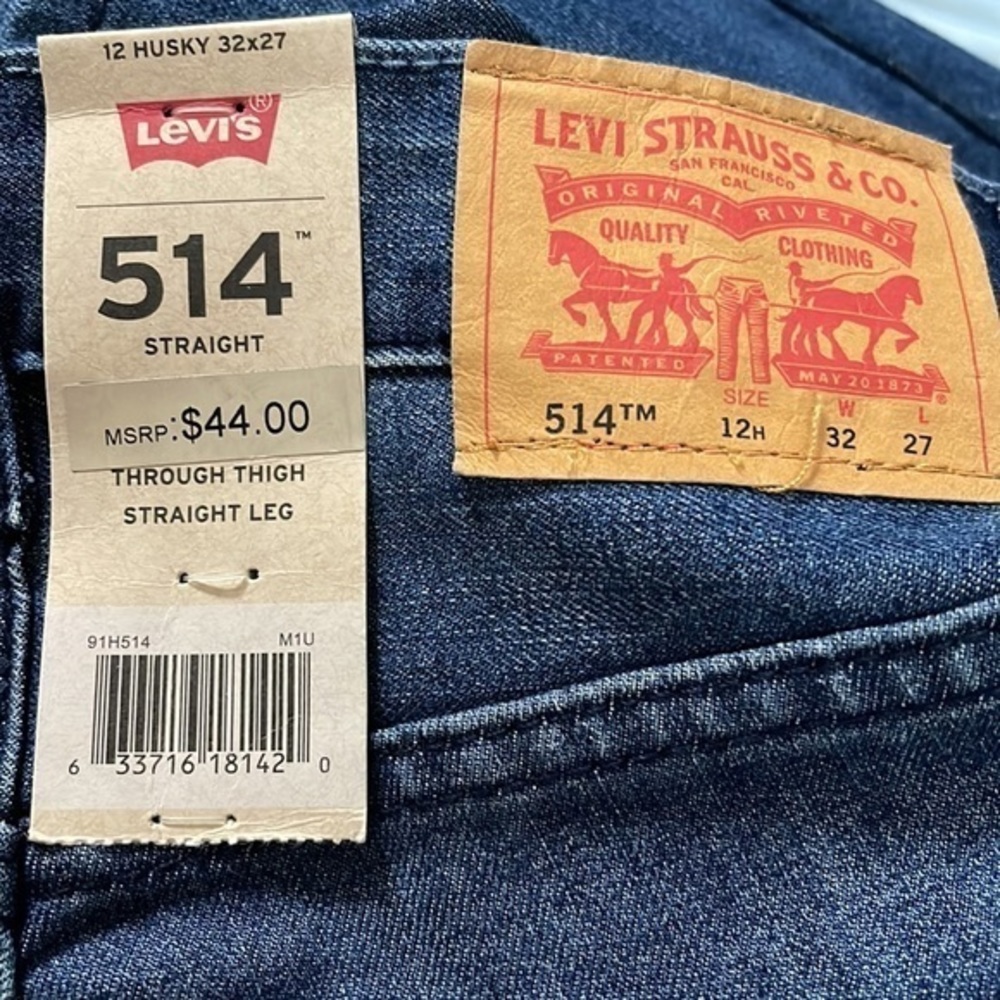 Levi’s 514 Boys Husky 5 Pocket Straight  Jeans - Picture 6 of 6